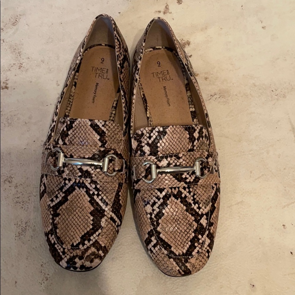 Snake Print Loafers Time and Tru